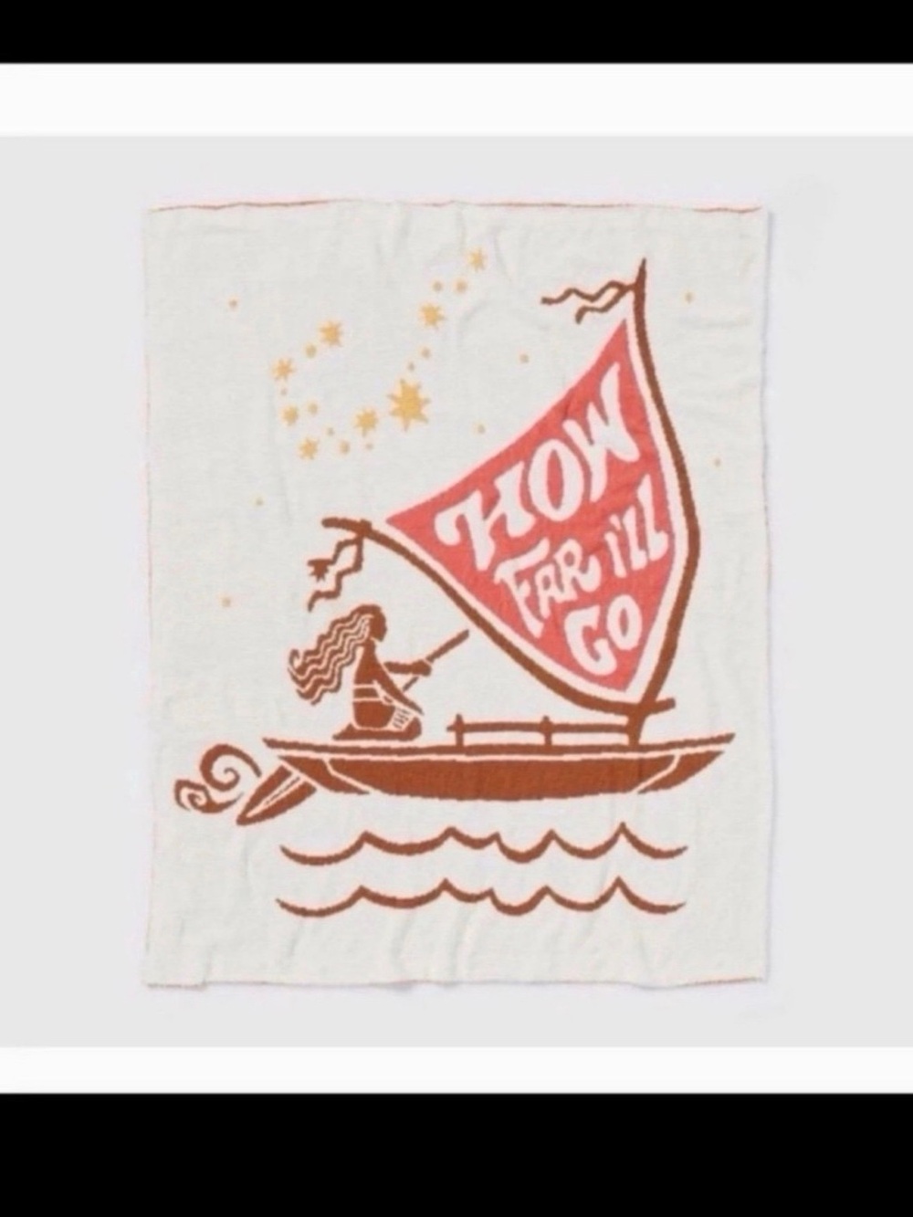 Pillowfort Disney Moana “How Far I’ll Go” Throw. Brand New. Sealed